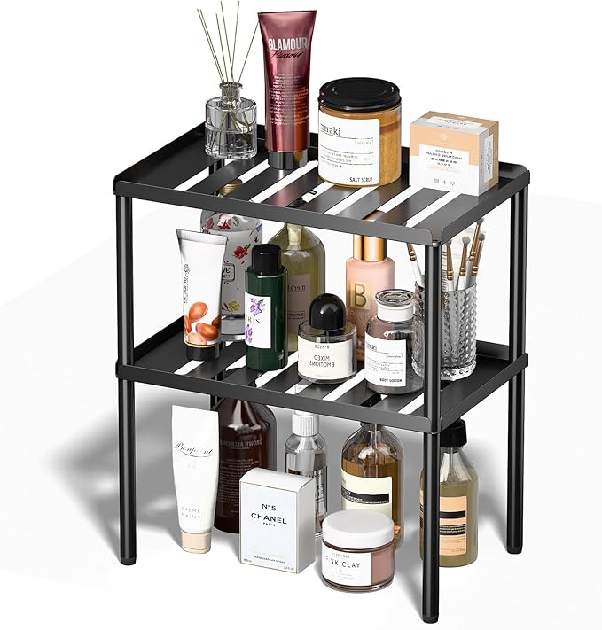 Cabinet Organizer Shelf, 2 Tier Kitchen Cabinet Organizer by Unknown