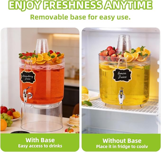 2 Gallon Beverage Dispenser for Parties 2 PACK, BPA-Free Drink Dispenser - Image 5