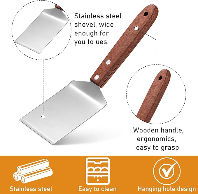 Newtay 2 Pieces Small Brownie Cookie Spatula Metal Stainless Steel Spatula - Image 4