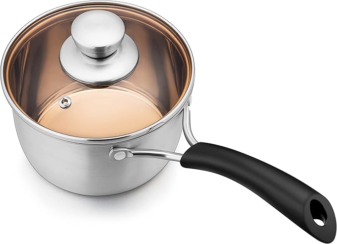 Herogo 2Qt Saucepan with Lid, 18/10 Stainless Steel Sauce Pan Pot, 2 Quart by Herogo