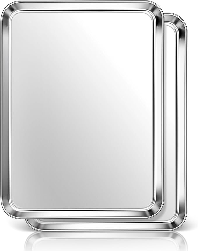 Homikit 2 Pack Baking Sheet, 16x12 Inches Stainless Steel Cookie Sheets by Homikit