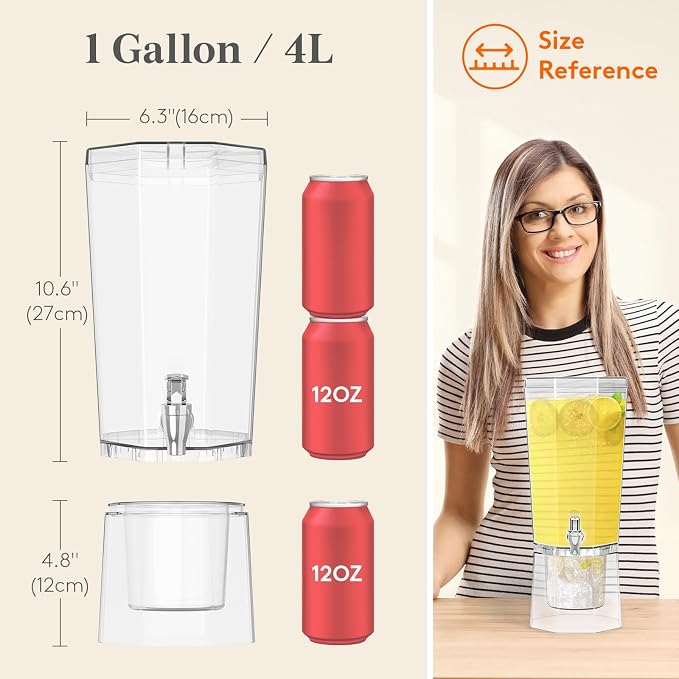 Lifewit 1 Gallon Drink Dispenser - Image 2
