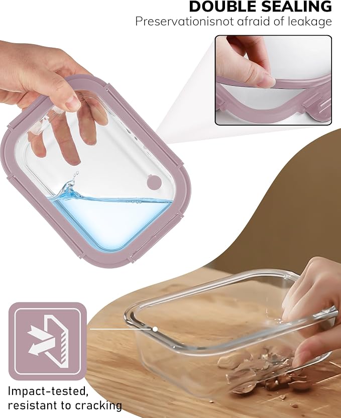 5-Pack Borosilicate Glass Containers - Image 3