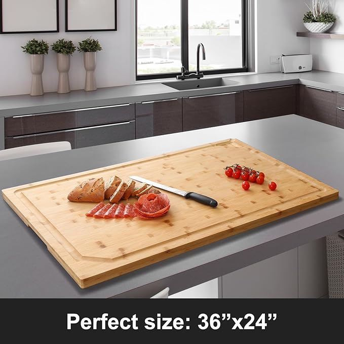 36 x 24 Extra Large Bamboo Cutting Board - Image 2