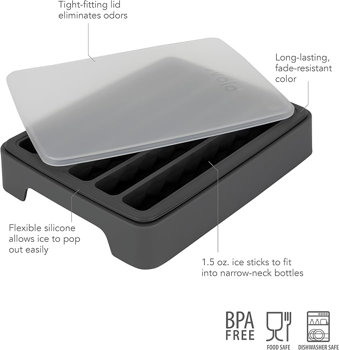 Tovolo Ice Cube Tray for Water Bottles Creates 5 Frozen Stick Tubes for Plastic - Image 2