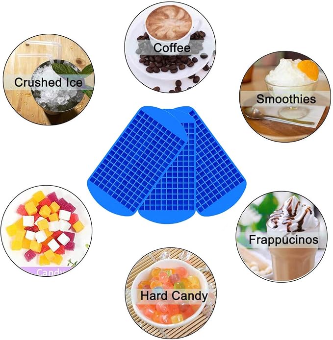 Silicone Mini Ice Cube Tray, 160 Crushed Ice Cube Molds Easy Release Small Ice - Image 5