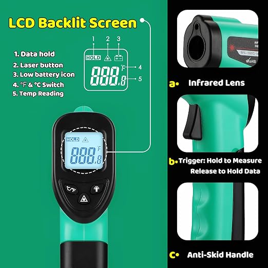 OnniOne Infrared Thermometer Gun - Image 7