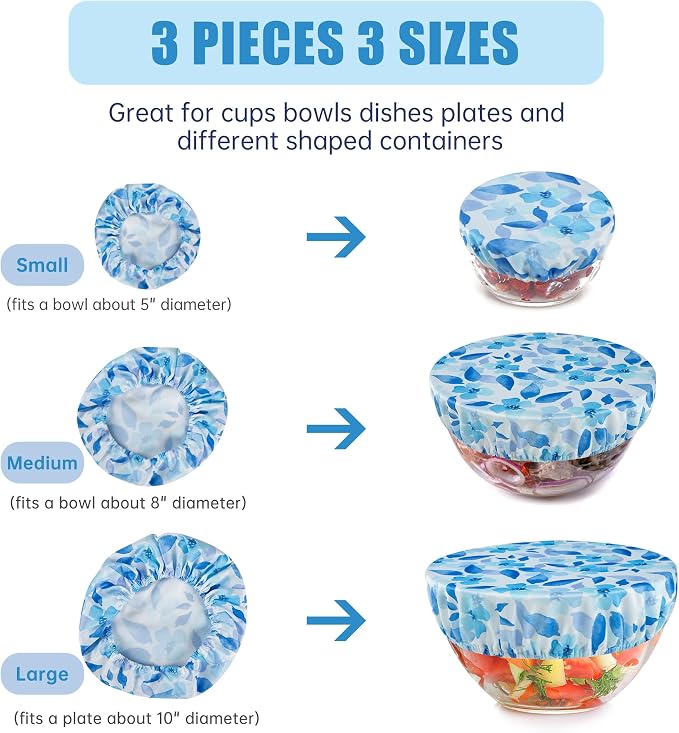 wegreeco Elastic Reusable Bowl Covers - Image 3