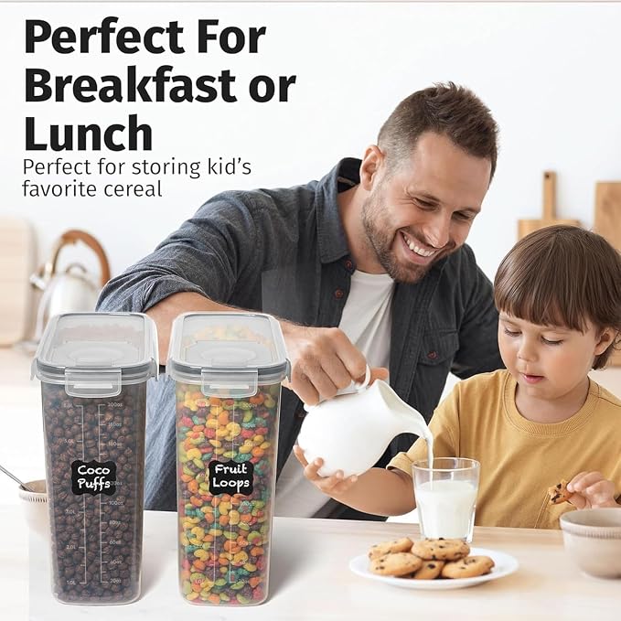Shazo 2 Pack EXTRA Large Airtight Food Storage Cereal Containers - Image 2