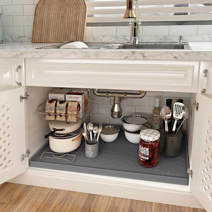 TigeJoy 34" x 19" Under Sink Mats - Image 4