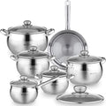Daniks Classic 12-Piece Stainless Steel Cookware Set by Daniks