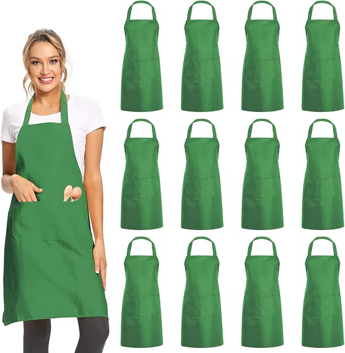 DUSKCOVE 12 Pack Plain Bib Aprons by DUSKCOVE