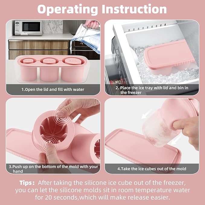 Tcamp Ice Cube Tray for 30 oz Tumbler Cup Ice Mold, Ice Drink - Image 6