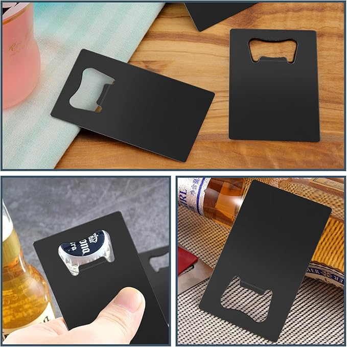200 Pcs Credit Card Bottle Opener Bulk, Stainless Steel Metal Card Beer Bottle - Image 5