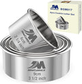 M JNGMEI 4 Pieces Stainless Steel Cookie Cutter Set 2.25inch, 3.5inch Biscuit by MJINGMEI