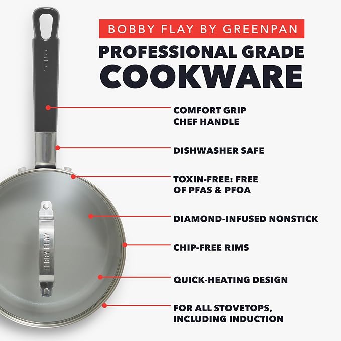 GreenPan x Bobby Flay 2.5QT Nonstick Saucepan - Image 3