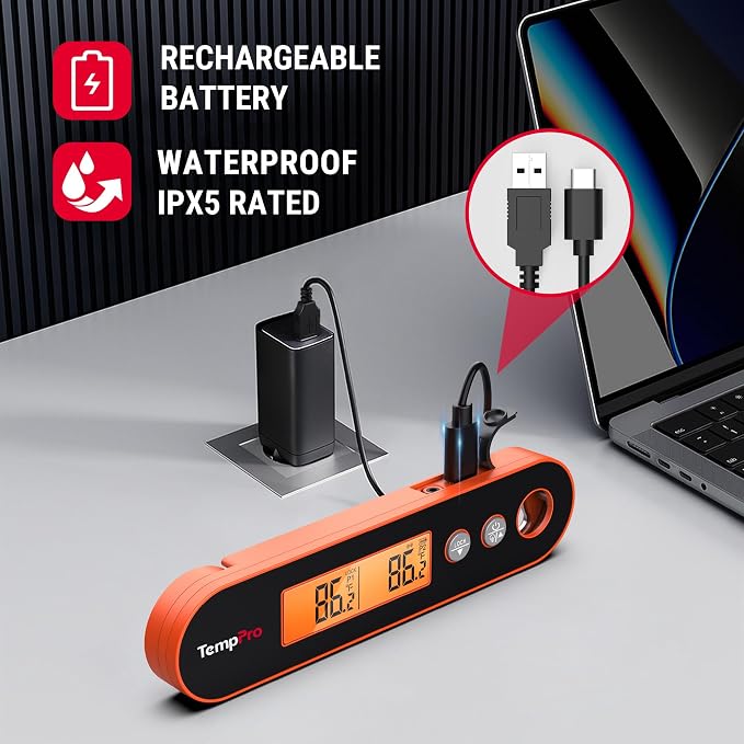 TempPro TP610W Rechargeable Instant Read Thermometer - Image 6