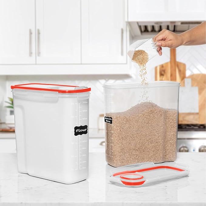 Shazo 2 Pack EXTRA Large Airtight Food Storage Cereal Containers - Image 8