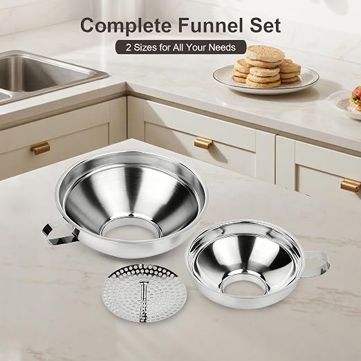 Canning Funnel with Strainer, Wide Mouth Canning Funnels - Image 7