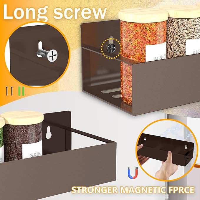 SMRCAD Magnetic Spice Rack for Refrigerator - Image 2