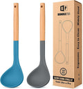 Pack of 2 Soup Ladle, Silicone Ladle Spoon by BUNDLEPRO