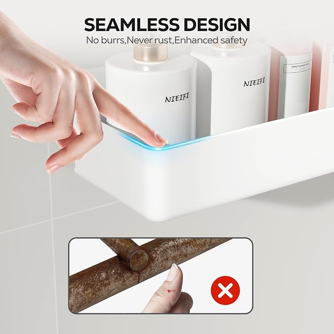 Nieifi Adhesive Wall Shelf, Shower Shelves 5 Pack - Image 5