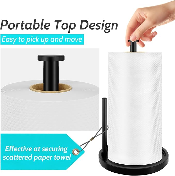 Paper Towel Holder Countertop, Standing Paper Roll Holder - Image 4