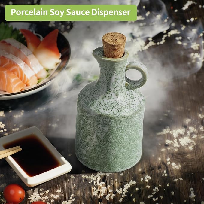 MDLUU Ceramic Olive Oil Vinegar Dispenser Bottle - Image 8