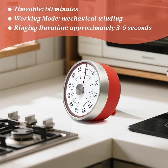 Kitchen Timer for Cooking, Chef Cooking Timer Clock, Visual Timers, 60-Minute - Image 6