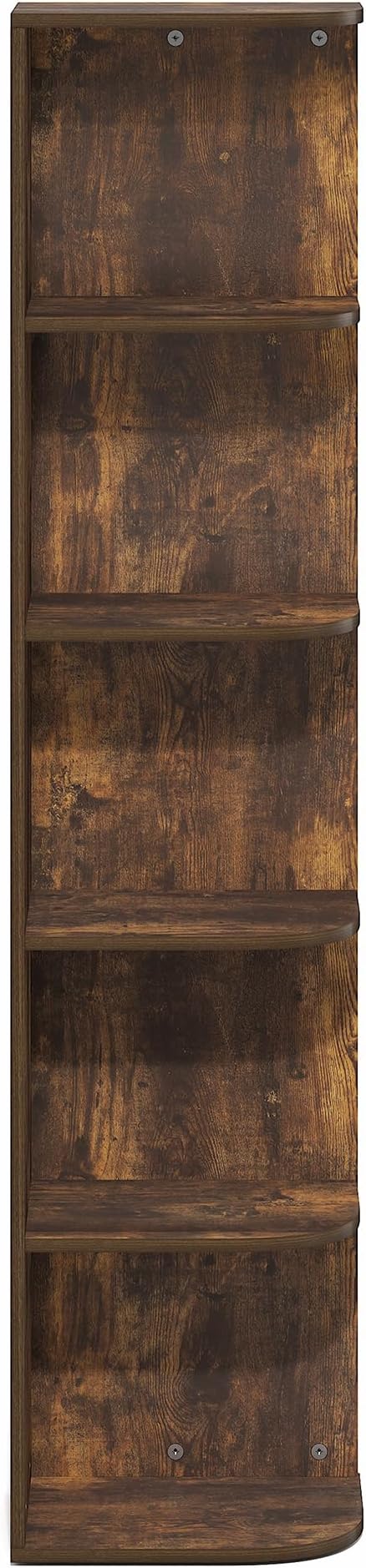 Furinno PASIR Book Shelf, 5-Tier Corner Bookshelf - Image 7