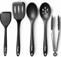 Silicone Cooking Utensils Set, Heat Resistant and large Non Stick Spatulas & by XiaoZuHomeKitchen