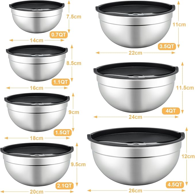 Hunnycook 7 Piece Mixing Bowls - Image 3