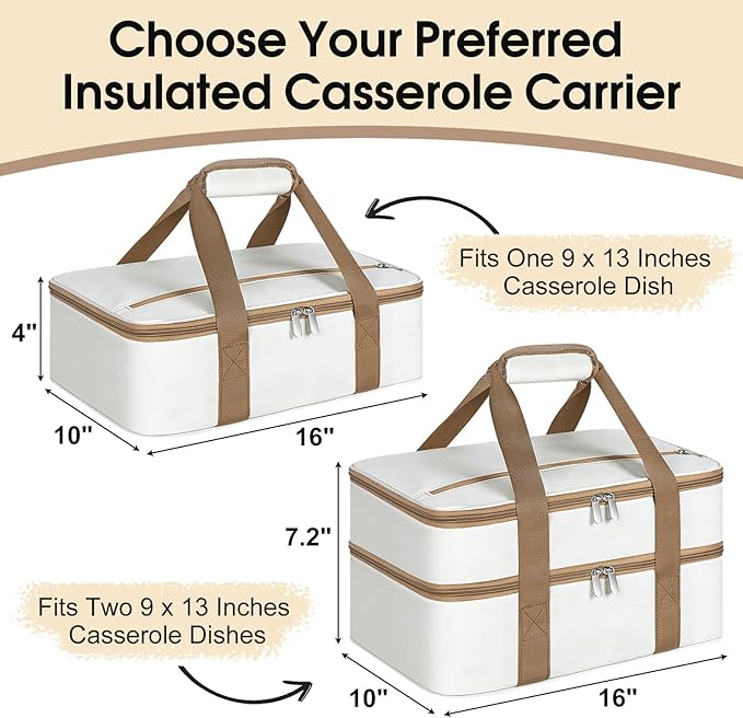 Insulated Casserole Carrier, Portable Casserole Carrier - Image 2