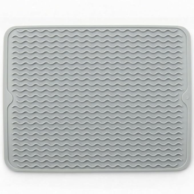 Silicone Drying Mat 16 × 12 – Gray Non-Slip Sink Mat by Unknown