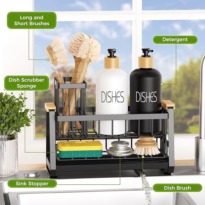 Sponge Holder for Kitchen Sink, Kitchen Sink Caddy - Image 7