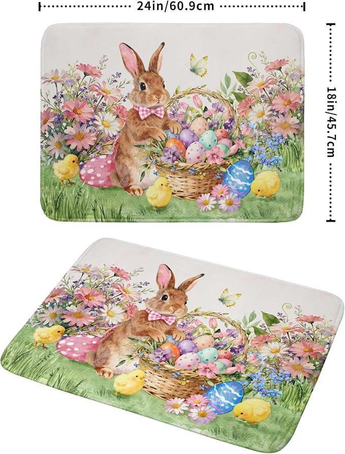 Easter Rabbit Eggs Dish Drying Mat - Image 2