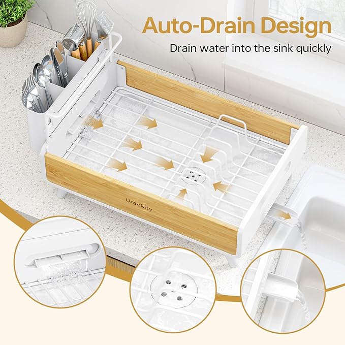Urackify Dish Drying Rack for Kitchen Counter - Image 2