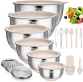 Wildone Mixing Bowls with Airtight Lids, with 3 Grater Attachments, Scale Marks by Wildone