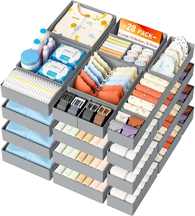 DIMJ Drawer Organizer Clothes 28 Pack by DiMJ