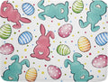 Easter Dish Drying Mat for Kitchen Counter Colorful Bunny Holiday Microfiber by Unknown