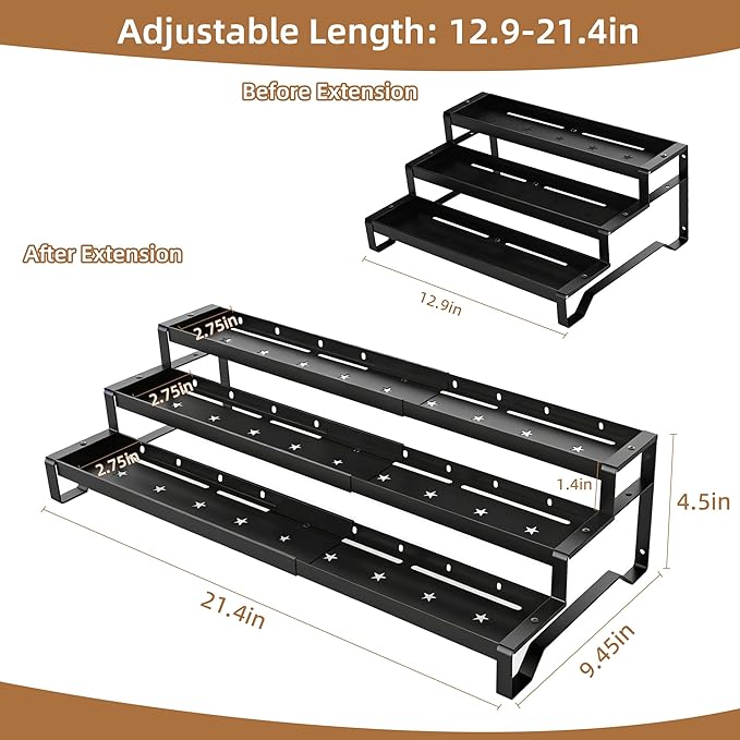 SANKEU Expandable Spice Rack Organizer - Image 5
