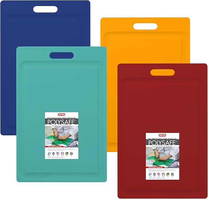 Dexas 4-Pack NSF Certified Polysafe Cutting Boards by Dexas