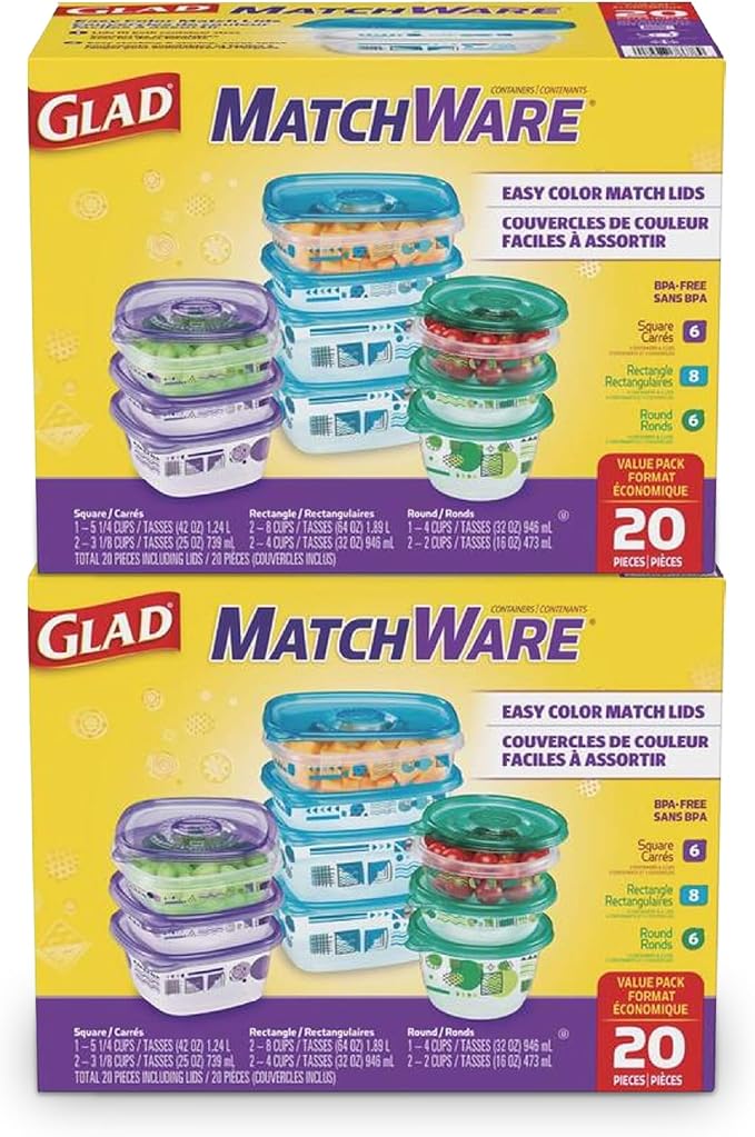 Glad GladWare MatchWare Food Storage Containers by GladTrashFoodStorage