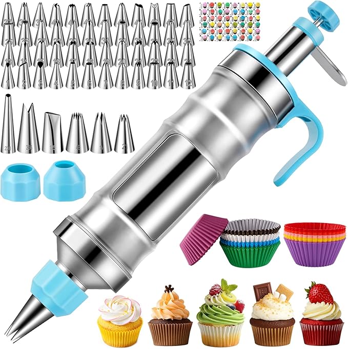 Cake Decorating Tools Supplies Kit: 164pcs Baking Accessories, Dessert Piping by AUKOW