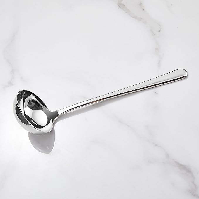 KEAWELL Premium 11" Verona Small Soup Ladle, 18/10 Stainless Steel, Heavy-Duty - Image 3