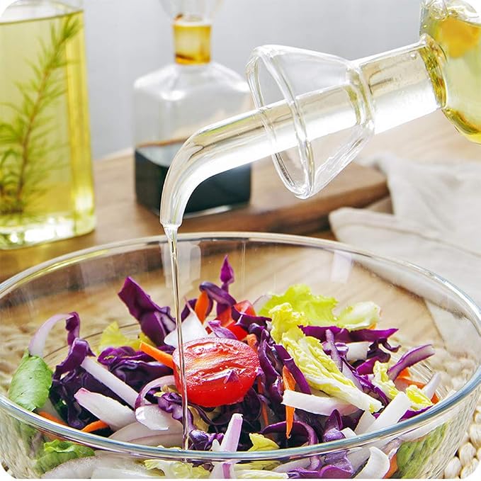 LandHope Oil Bottle Glass Olive Oil Dispenser Bottle Glass Cooking Oil Vinegar - Image 4