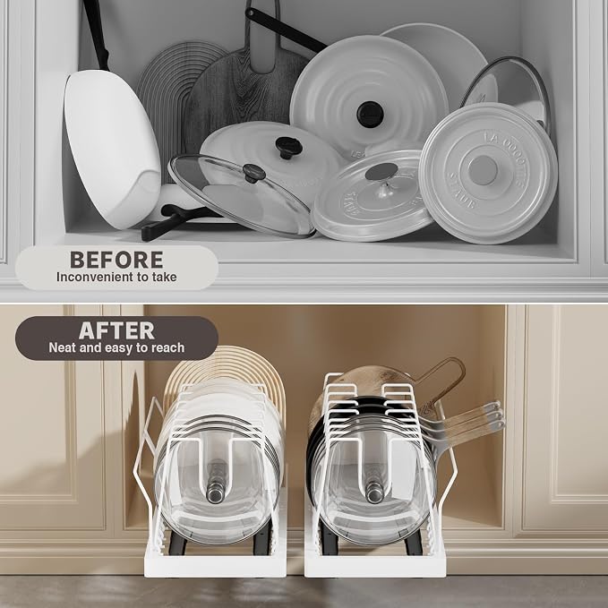 Magheo 2 Pack Pots and Pans Organizer Under Cabinet - Image 3