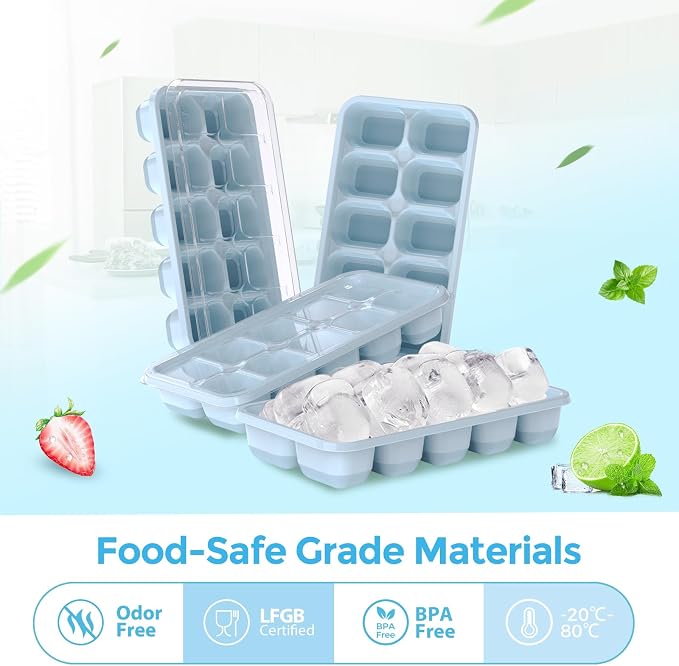 DOQAUS Ice Cube Tray with Lids - Image 2