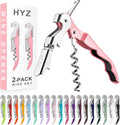 HYZ 2-Pack Wine Opener Waiter Corkscrew, Professional Wine Key by HYZ