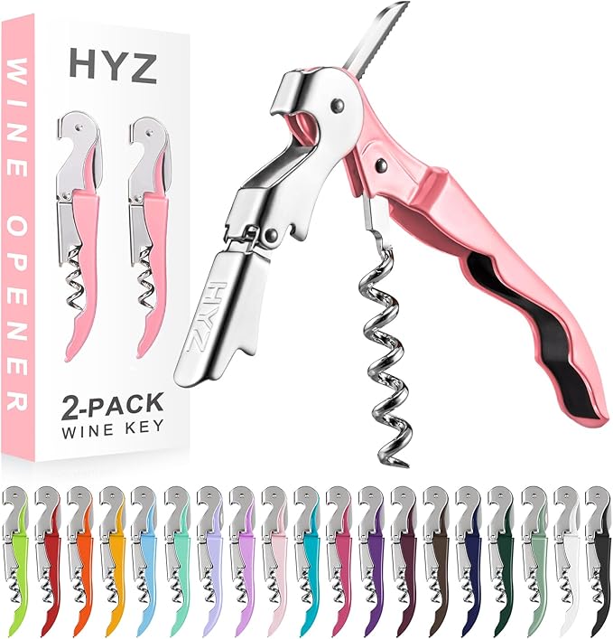 HYZ 2-Pack Wine Opener Waiter Corkscrew, Professional Wine Key by HYZ